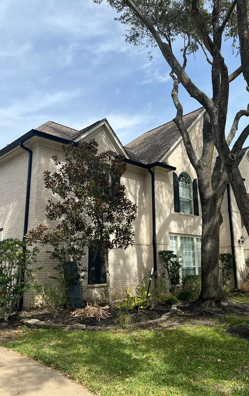 Gutter installation on residential home