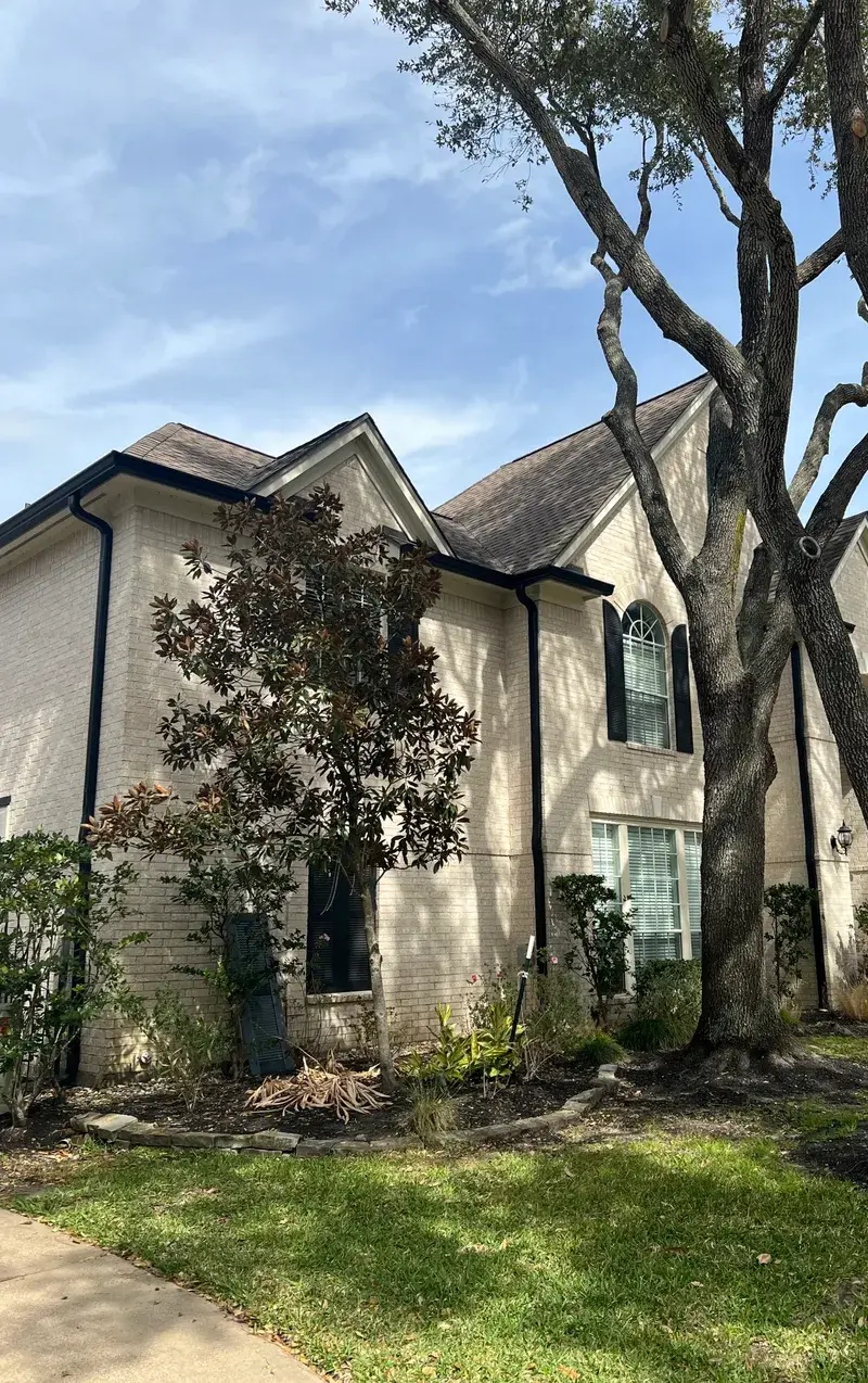 Gutter installation on residential home
